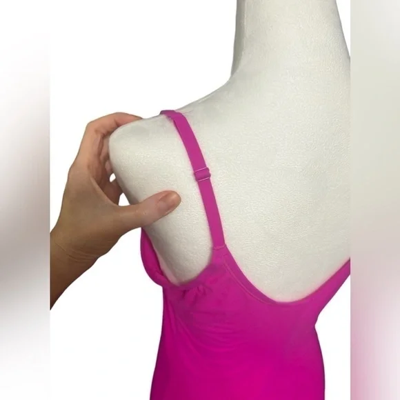 skims fits everybody slip dress neon bright pink extra large - Picture 4 of 9